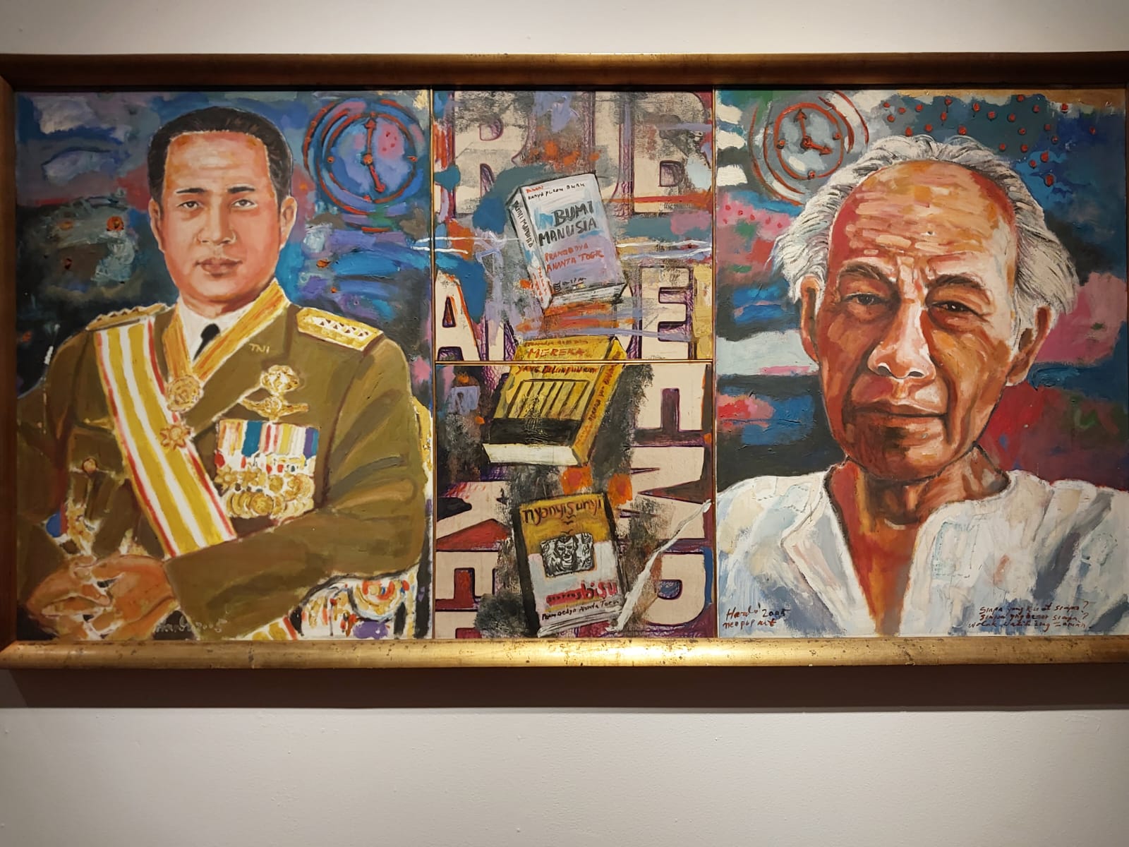 Lukisan Neo Pop Art Interpretatif Sosok Tokoh Pramoedya dan Soeharto